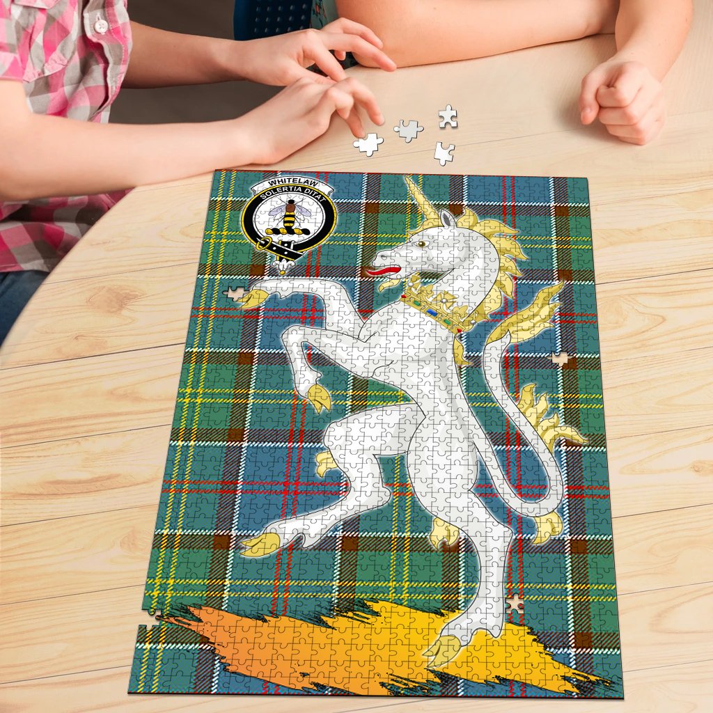 Clan Whitelaw Tartan Crest Unicorn Scotland Jigsaw Puzzles Gift For Family CW21 Clan Whitelaw Tartan Today   