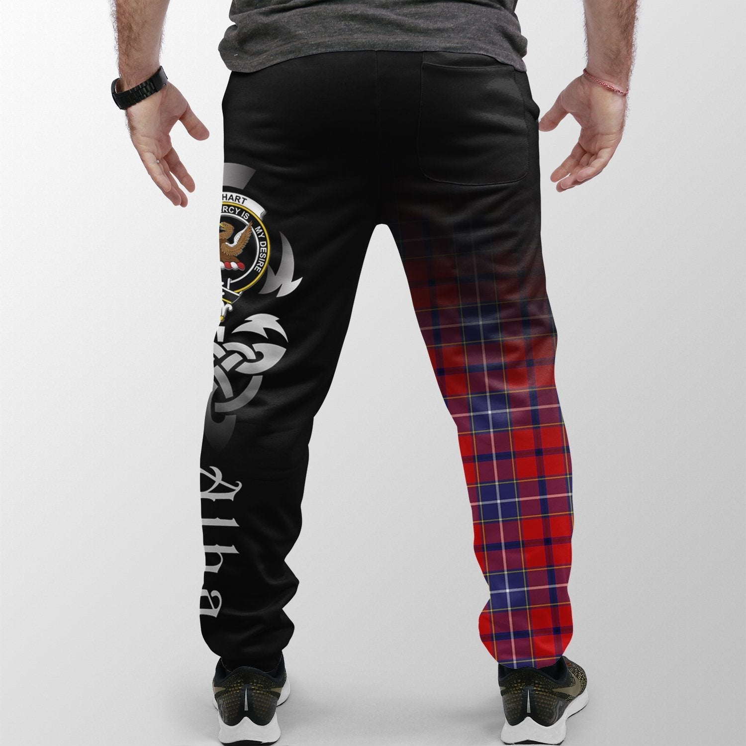 Clan Wishart Dress Tartan Crest Jogger Sweatpants  Alba Celtic Style BF59 Clan Wishart Tartan Today   