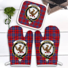 Clan Wishart Dress Tartan Crest Oven Mitt And Pot Holder (2 Oven Mitts + 1 Pot Holder) DQ50 Clan Wishart Tartan Today   