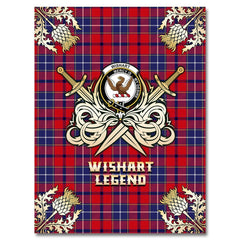 Clan Wishart Dress Tartan Gold Courage Symbol Blanket MU62 Clan Wishart Tartan Today   