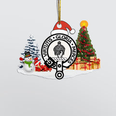 Clan Donnachaidh Crest Tartan Acrylic Christmas Ornament HJ12 Donnachaidh Tartan Tartan Christmas   