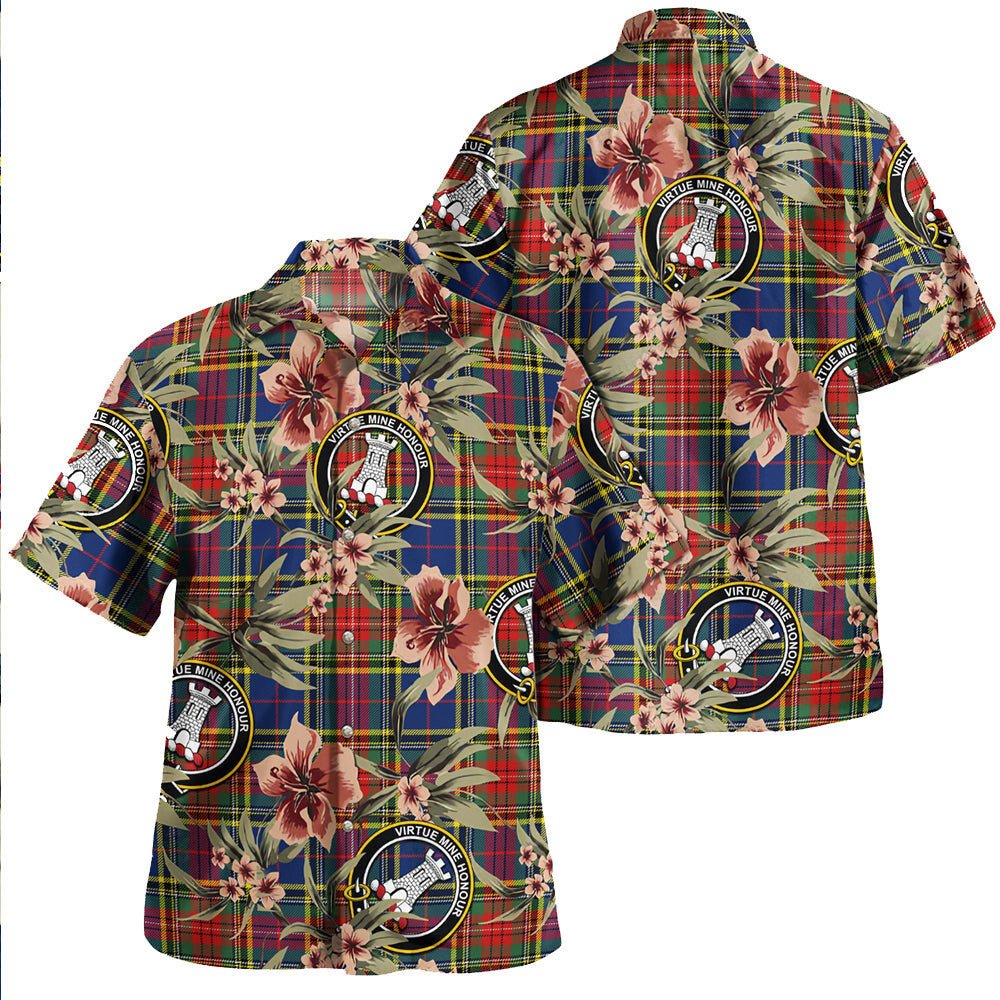 Beaton Modern Tartan Clan Crest Badge Aloha Hawaiian Shirt Tropical Old Style BL36 Beaton Modern Tartan Tartan Today   