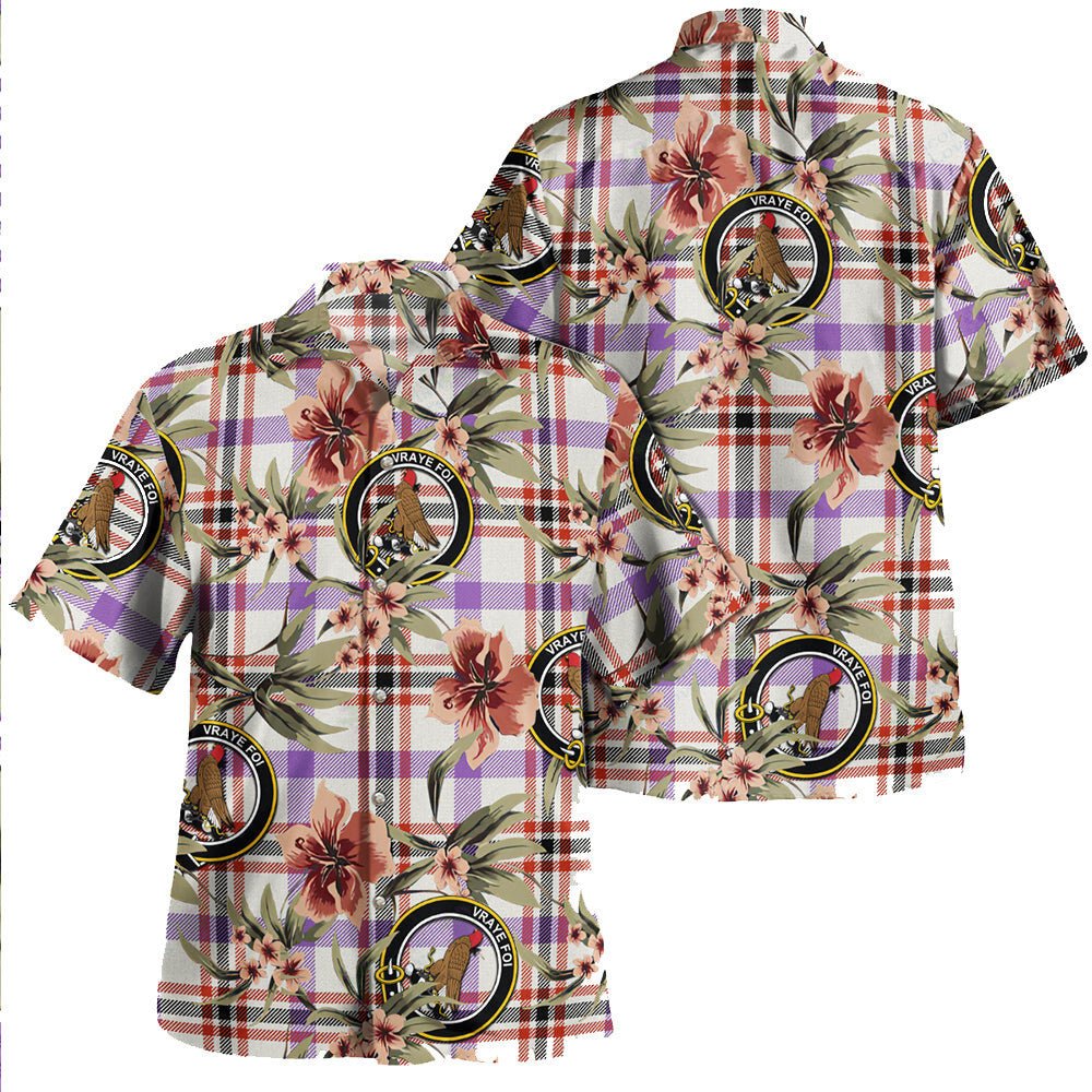 Boswell Dress Ancient Tartan Clan Crest Badge Aloha Hawaiian Shirt Tropical Old Style DE44 Boswell Dress Ancient Tartan Tartan Today   