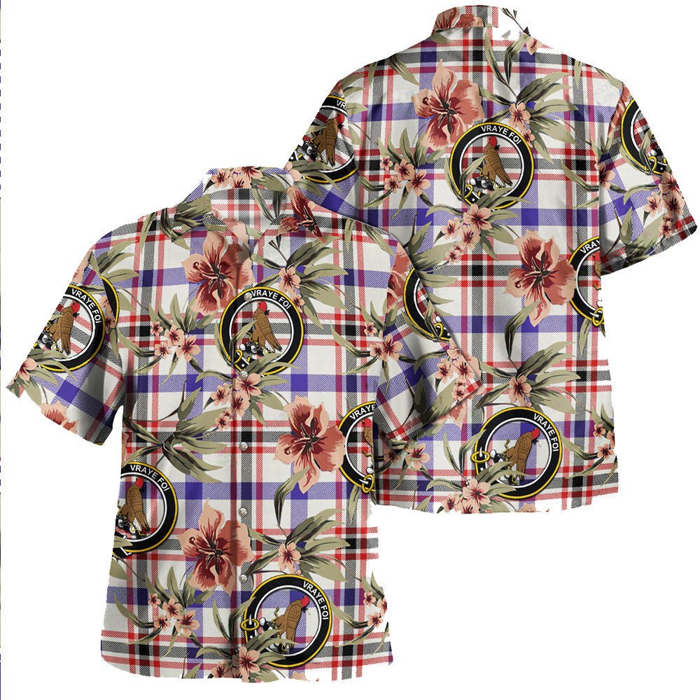 Boswell Dress Modern Tartan Clan Crest Badge Aloha Hawaiian Shirt Tropical Old Style LU47 Boswell Dress Modern Tartan Tartan Today   