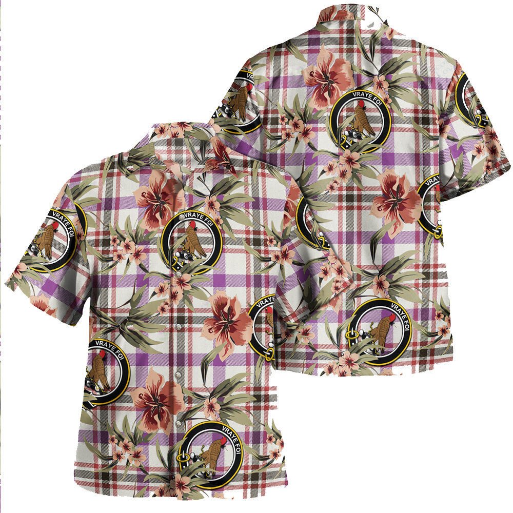 Boswell Dress Weathered Tartan Clan Crest Badge Aloha Hawaiian Shirt Tropical Old Style AS26 Boswell Dress Weathered Tartan Tartan Today   