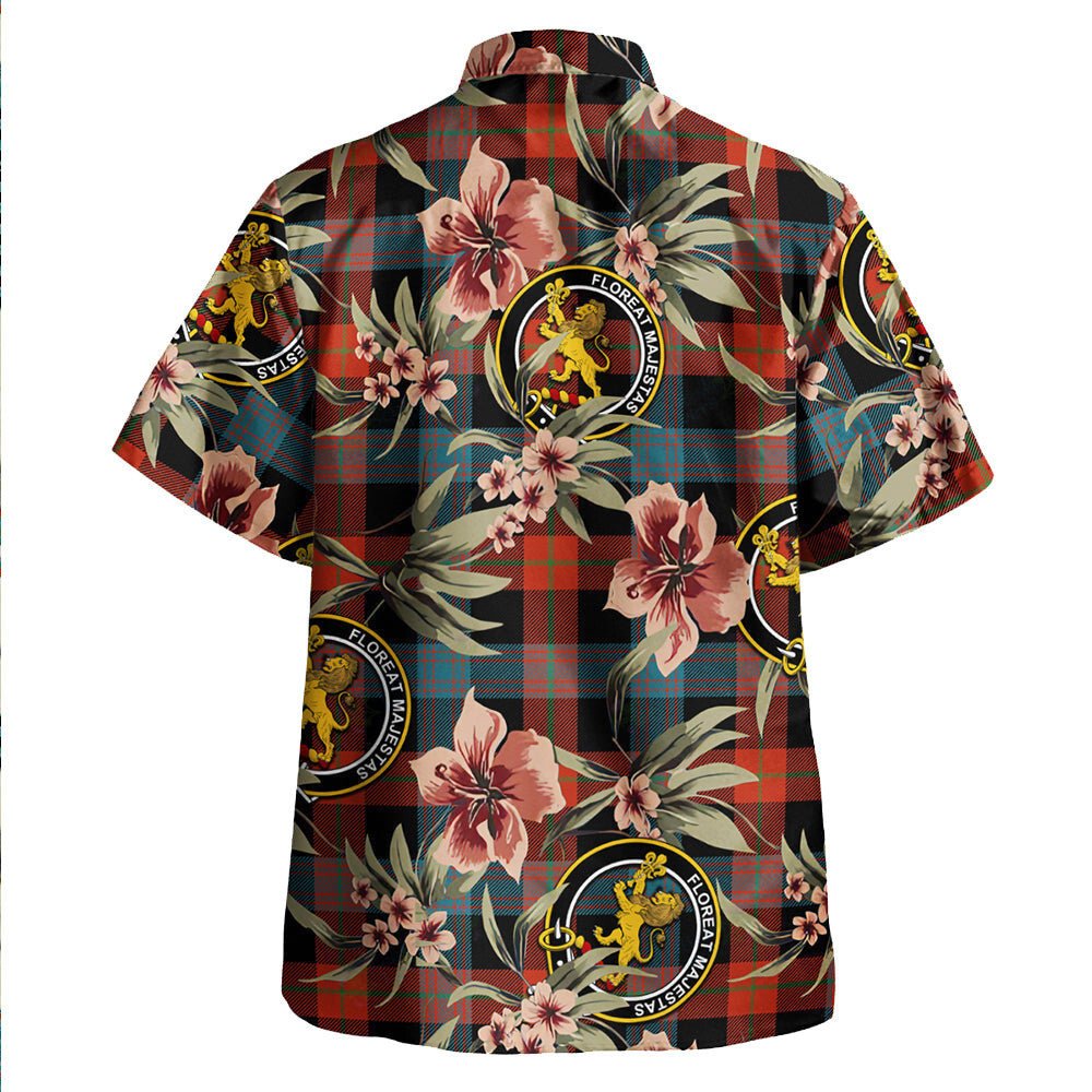 Brown (Broun) Ancient Tartan Clan Crest Badge Aloha Hawaiian Shirt Tropical Old Style QV17 Brown (Broun) Ancient Tartan Tartan Today   