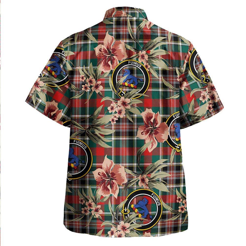 Bruce of Kinnaird Modern Tartan Clan Crest Badge Aloha Hawaiian Shirt Tropical Old Style IT54 Bruce of Kinnaird Modern Tartan Tartan Today   