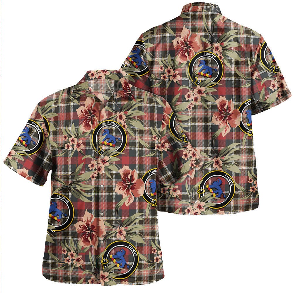 Bruce of Kinnaird Weathered Tartan Clan Crest Badge Aloha Hawaiian Shirt Tropical Old Style SM11 Bruce of Kinnaird Weathered Tartan Tartan Today   