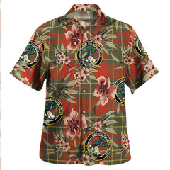 Burnett of Powis Ancient Tartan Clan Crest Badge Aloha Hawaiian Shirt Tropical Old Style IN16 Burnett of Powis Ancient Tartan Tartan Today   