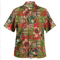 Burnett of Powis Modern Tartan Clan Crest Badge Aloha Hawaiian Shirt Tropical Old Style IQ67 Burnett of Powis Modern Tartan Tartan Today   