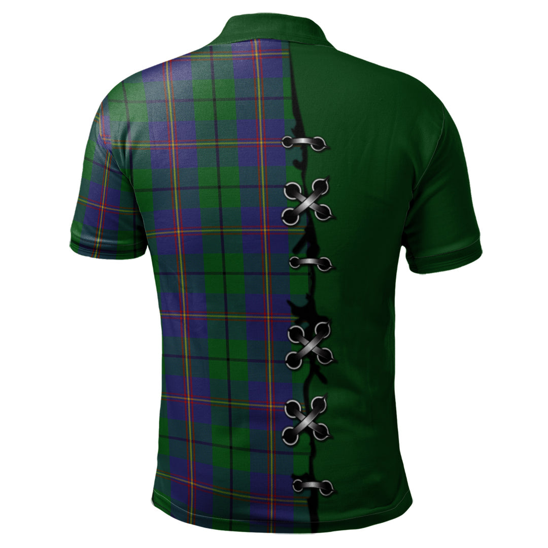 Clan Carmichael Tartan Polo Shirt - Lion Rampant And Celtic Thistle Style MM57 Carmichael Tartan Tartan Polo   