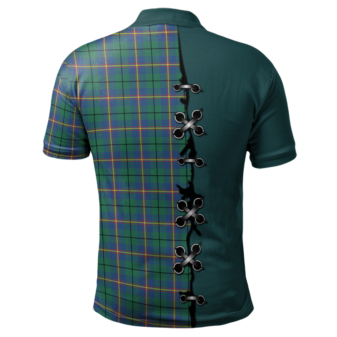 Clan Carmichael Ancient Tartan Polo Shirt - Lion Rampant And Celtic Thistle Style DN85 Carmichael Ancient Tartan Tartan Polo   