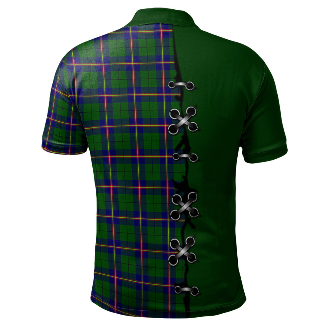 Clan Carmichael Modern Tartan Polo Shirt - Lion Rampant And Celtic Thistle Style AH71 Carmichael Modern Tartan Tartan Polo   