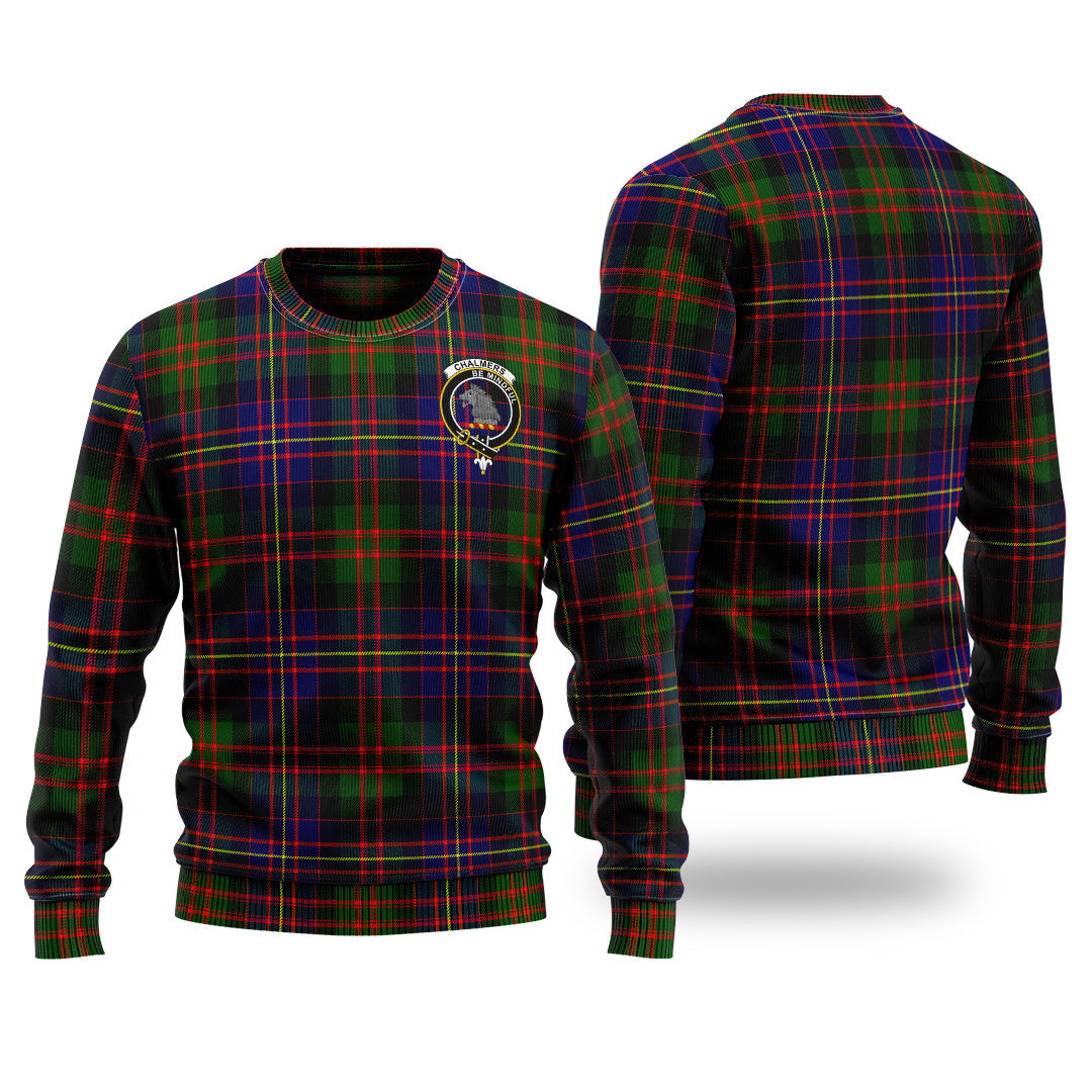 Clan Chalmers Modern Tartan Christmas Ugly Sweater RJ62 Chalmers Modern Tartan Tartan Sweater   