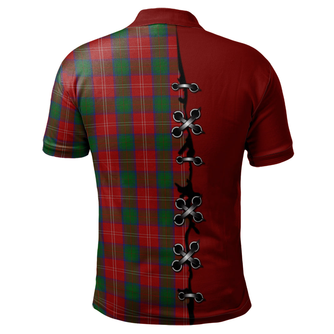 Clan Chisholm Tartan Polo Shirt - Lion Rampant And Celtic Thistle Style ZJ61 Chisholm Tartan Tartan Polo   