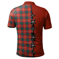 Clan Chisholm Ancient Tartan Polo Shirt - Lion Rampant And Celtic Thistle Style AC94 Chisholm Ancient Tartan Tartan Polo   