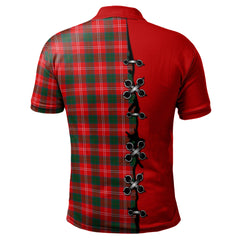 Clan Chisholm Modern Tartan Polo Shirt - Lion Rampant And Celtic Thistle Style XI21 Chisholm Modern Tartan Tartan Polo   