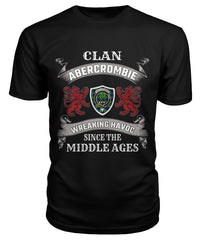 Clan Abercrombie Family Tartan 2D T-shirt DR43 Abercrombie Tartan Clan Tartan T-Shirt Black S Abercrombie Tartan Clan