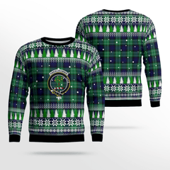 Clan Abercrombie Modern Crest Tartan Christmas Ugly Sweater FC42 Abercrombie Modern Crest Tartan Tartan Ugly Sweater   