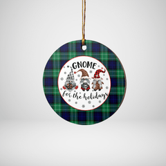 Clan Abercrombie Modern Tartan Gnome Round Ceramic Ornament OD19 Abercrombie Modern Tartan Tartan Christmas   