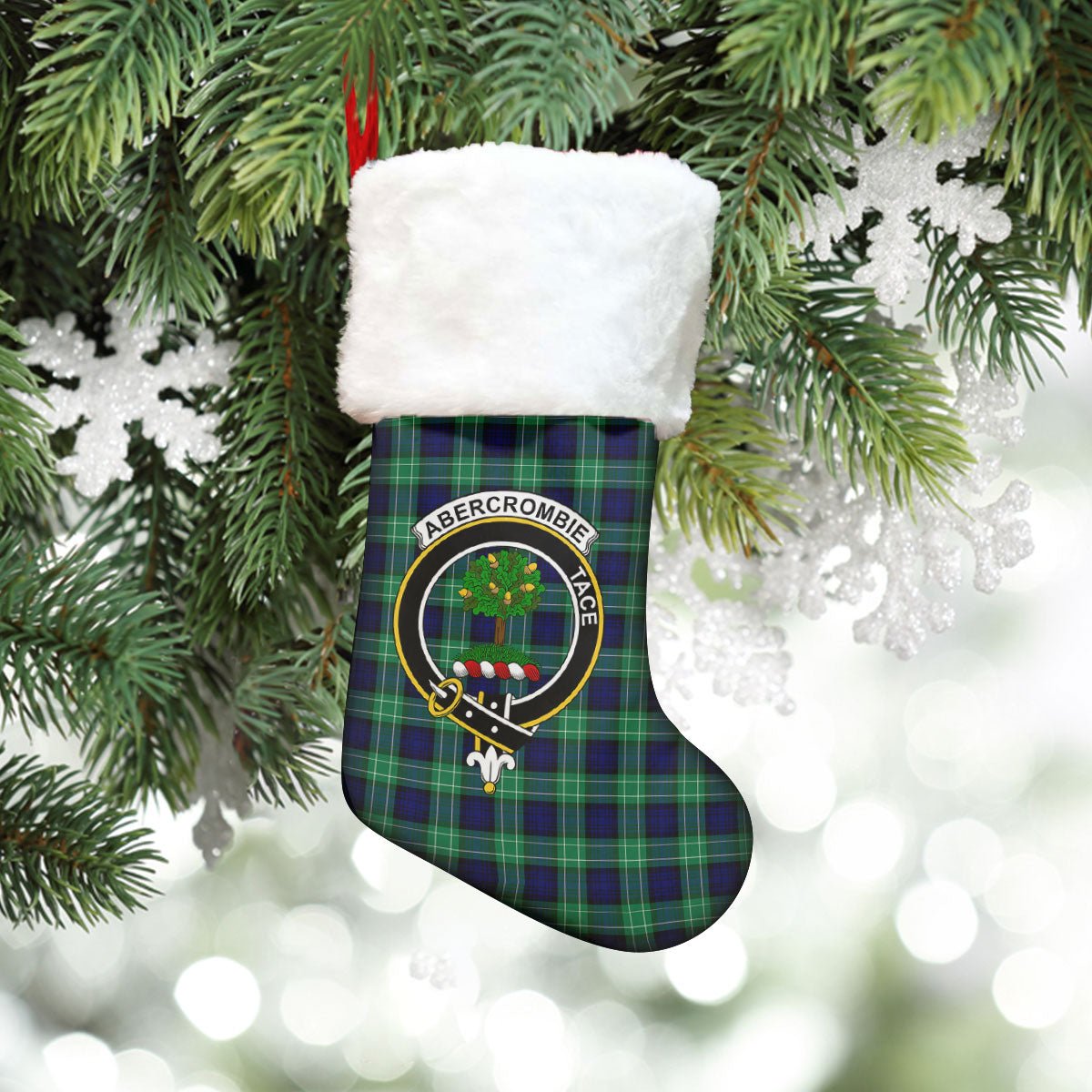 Clan Abercrombie Tartan Crest Christmas Stocking FQ82 Abercrombie Tartan Tartan Stocking   