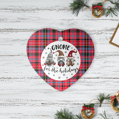 Clan Aberdeen District Tartan Gnome Heart Ceramic Ornament CS54 Aberdeen District Tartan Gnome Tartan Christmas   