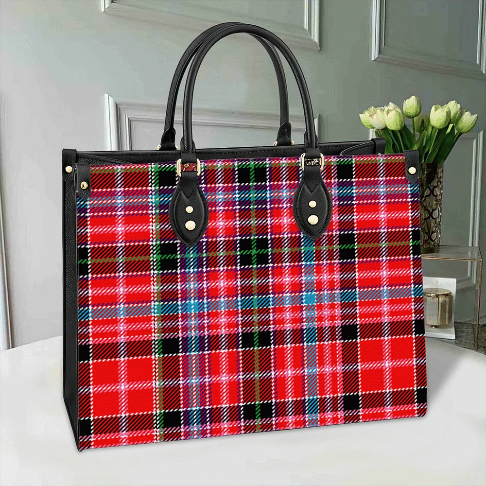 Clan Aberdeen District Tartan Leather Bag BK33 Clan Aberdeen Tartan Today   