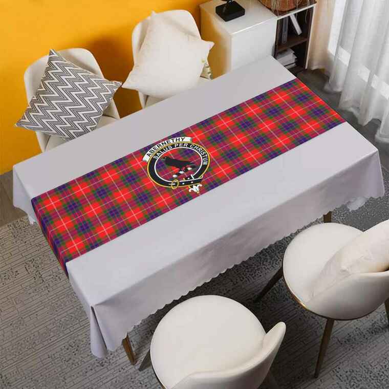 Clan Abernethy Tartan Crest Table Runner Cotton NZ76 Abernethy Tartan Tartan Table Runner   