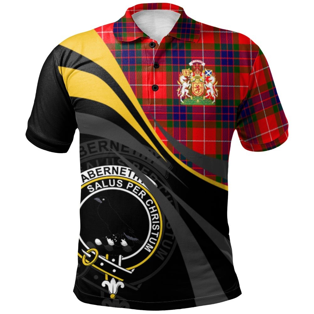 Clan Abernethy Tartan Polo Shirt - Royal Coat Of Arms Style IN12 Abernethy Tartan Tartan Polo   