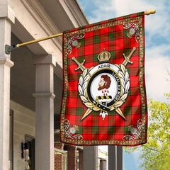 Clan Adair Modern Tartan Crest Garden Flag  - Celtic Thistle  FO22 Clan Adair Tartan Today   