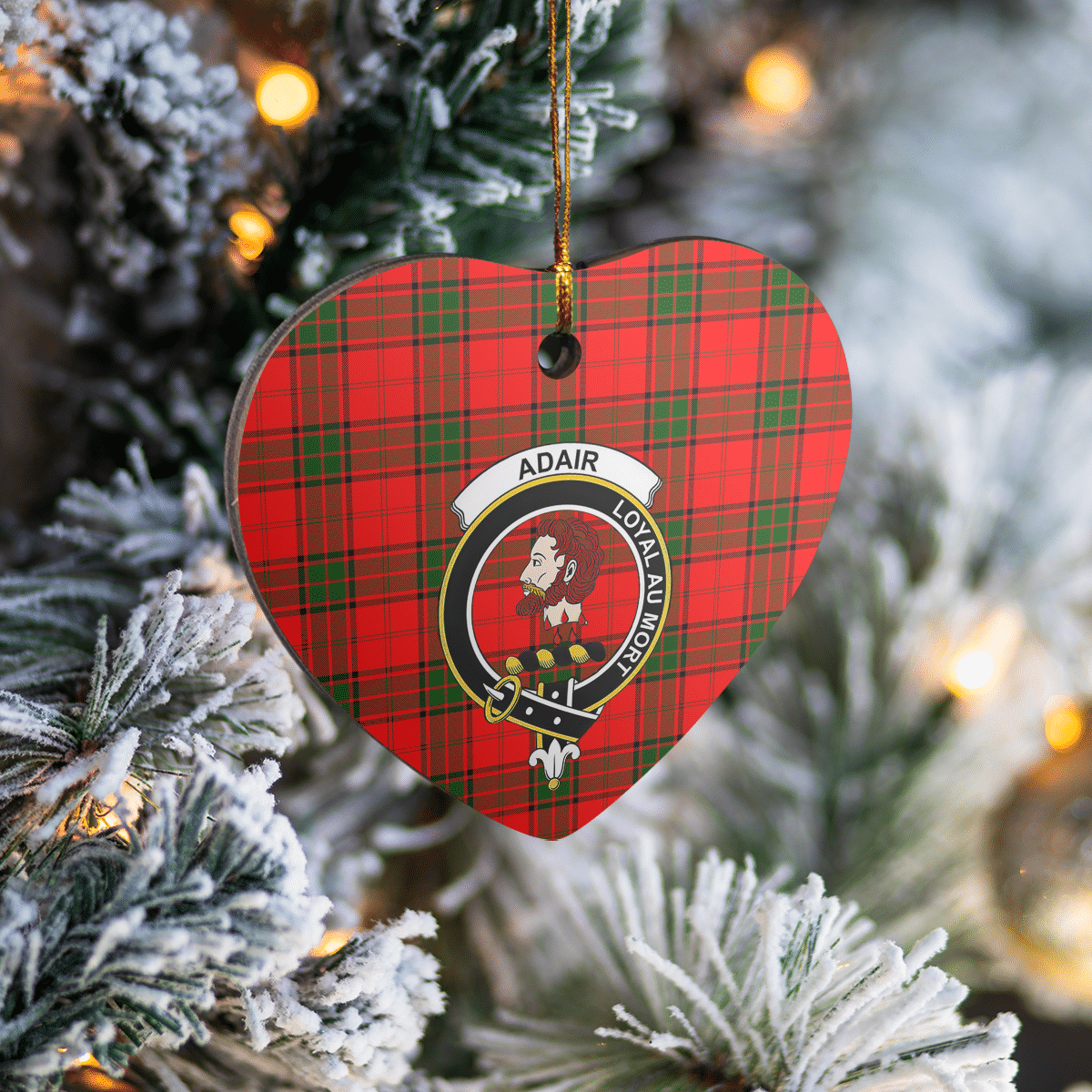 Clan Adair Tartan Crest Heart Ceramic Ornament SX76 Adair Tartan Tartan Christmas   