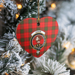 Clan Adair Tartan Crest Heart Ceramic Ornament SX76 Adair Tartan Tartan Christmas   