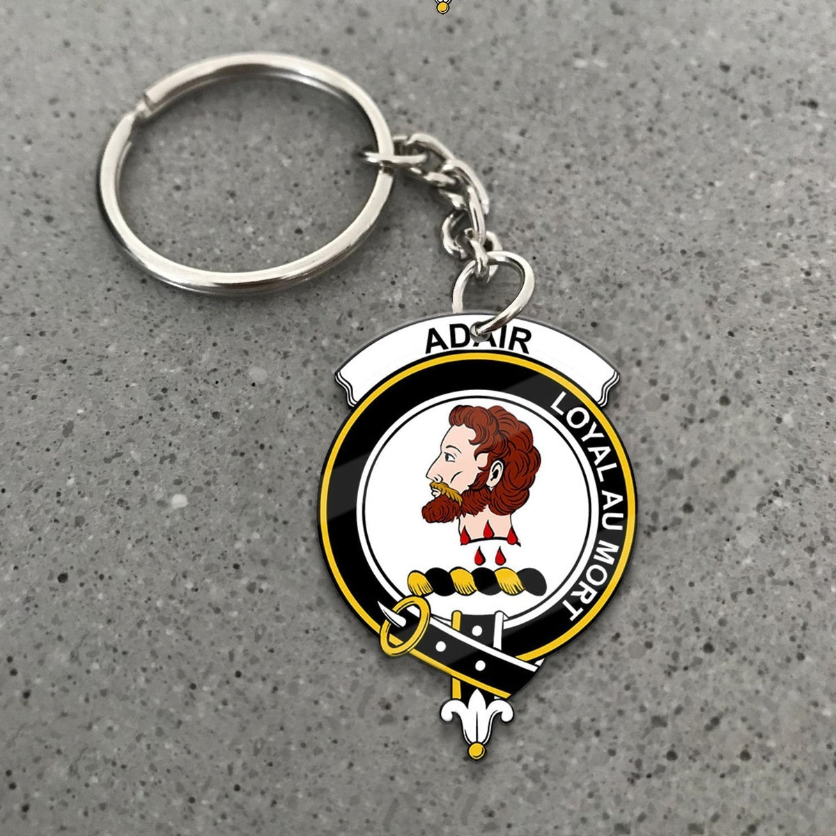 Clan Adair Tartan Crest Keychain FX65 Clan Adair Tartan Today   