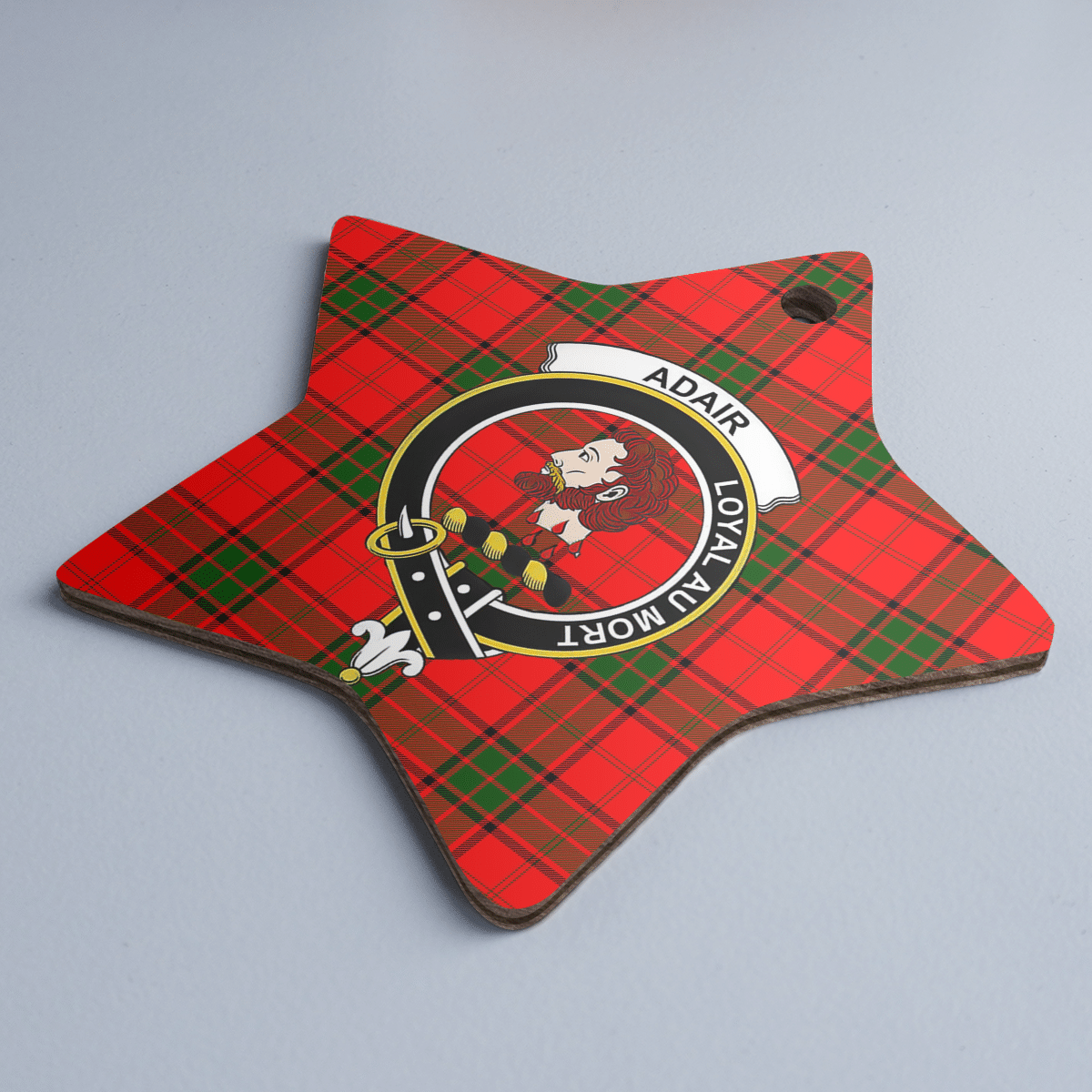 Clan Adair Tartan Crest Star Ceramic Ornament HX91 Adair Tartan Tartan Christmas   