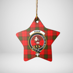 Clan Adair Tartan Crest Star Ceramic Ornament HX91 Adair Tartan Tartan Christmas   