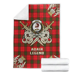 Clan Adair Tartan Gold Courage Symbol Blanket IZ96 Clan Adair Tartan Today   