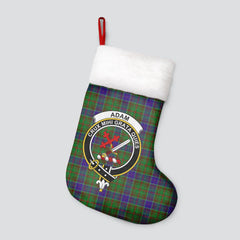 Clan Adam Tartan Crest Christmas Stocking KT14 Adam Tartan Tartan Stocking   