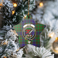 Clan Adam Tartan Crest Star Ceramic Ornament OC68 Adam Tartan Tartan Christmas   