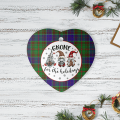 Clan Adam Tartan Gnome Heart Ceramic Ornament WL92 Adam Tartan Gnome Tartan Christmas   