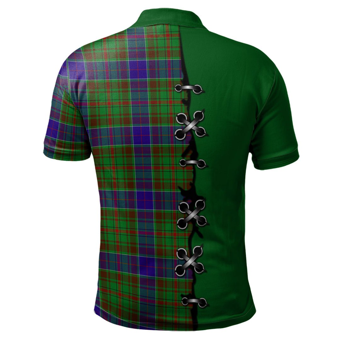 Clan Adam Tartan Polo Shirt - Lion Rampant And Celtic Thistle Style AN74 Adam Tartan Tartan Polo   