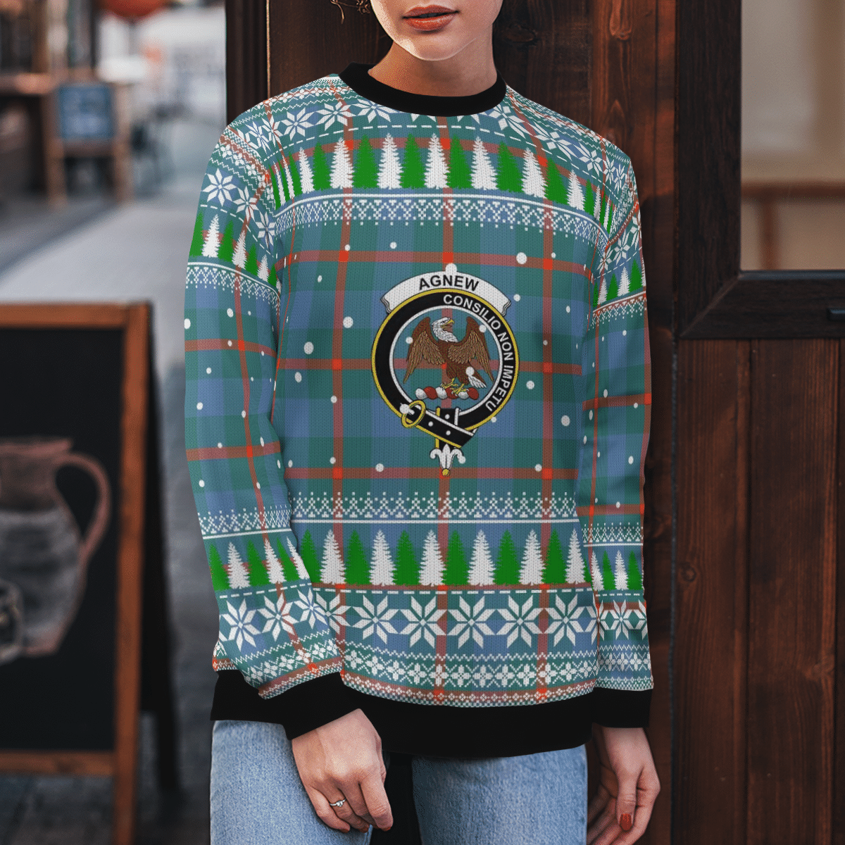 Clan Agnew Ancient Crest Tartan Christmas Ugly Sweater QU21 Agnew Ancient Crest Tartan Tartan Ugly Sweater   