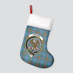 Clan Agnew Ancient Tartan Crest Christmas Stocking OK23 Agnew Ancient Tartan Tartan Stocking   