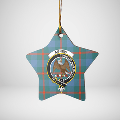 Clan Agnew Ancient Tartan Crest Star Ceramic Ornament VF35 Agnew Ancient Tartan Tartan Christmas   