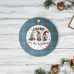 Clan Agnew Ancient Tartan Gnome Round Ceramic Ornament FW95 Agnew Ancient Tartan Tartan Christmas   