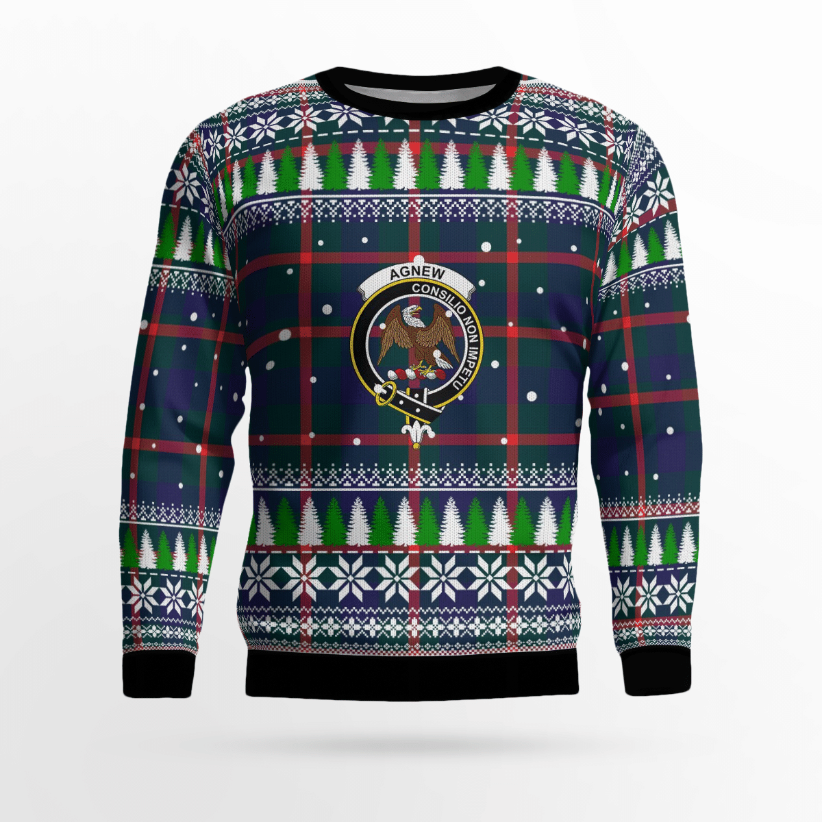 Clan Agnew Modern Crest Tartan Christmas Ugly Sweater RF27 Agnew Modern Crest Tartan Tartan Ugly Sweater   