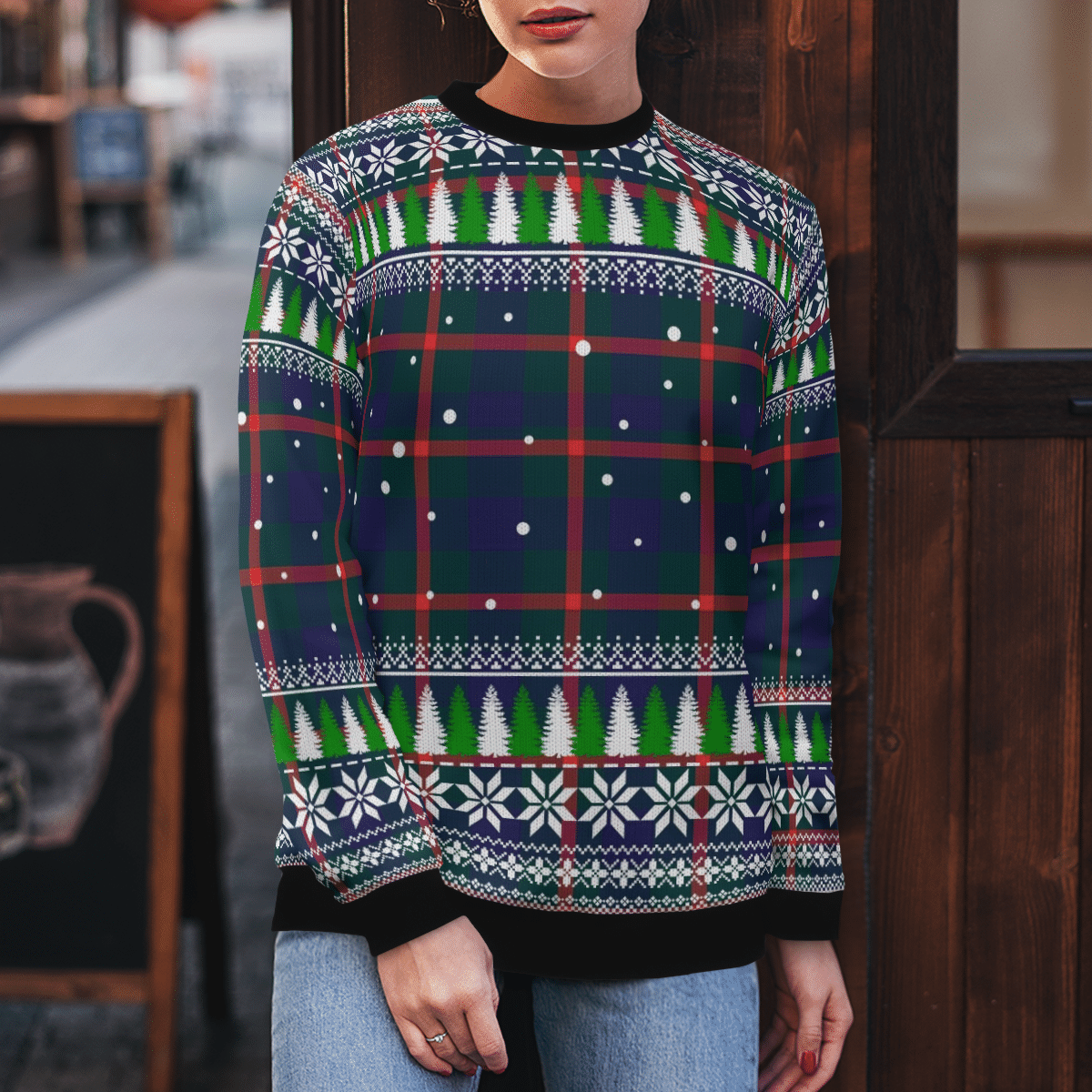 Clan Agnew Modern Tartan Christmas Ugly Sweater IA21 Agnew Modern Tartan Tartan Ugly Sweater   