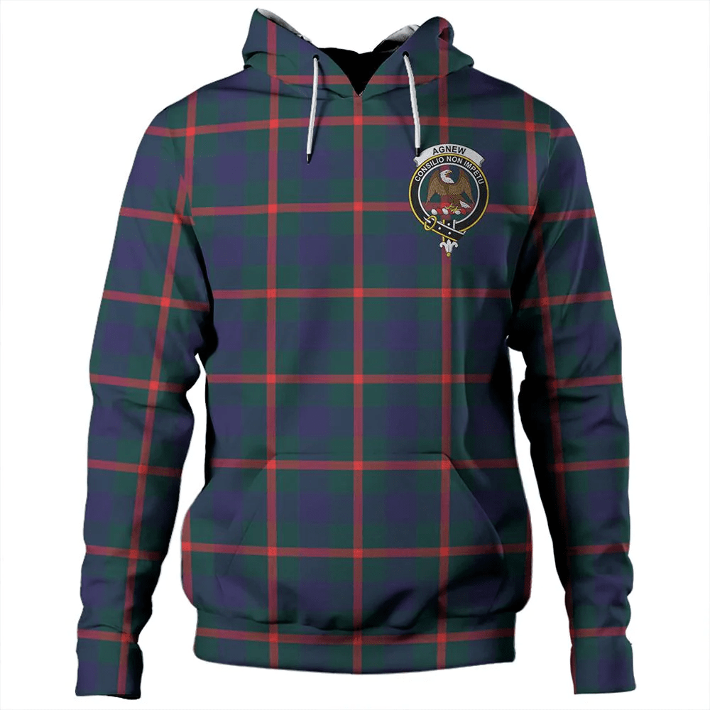 Clan Agnew Modern Tartan Hoodie Crest KBNWQDO4-1 Agnew Modern Tartan Hoodies   