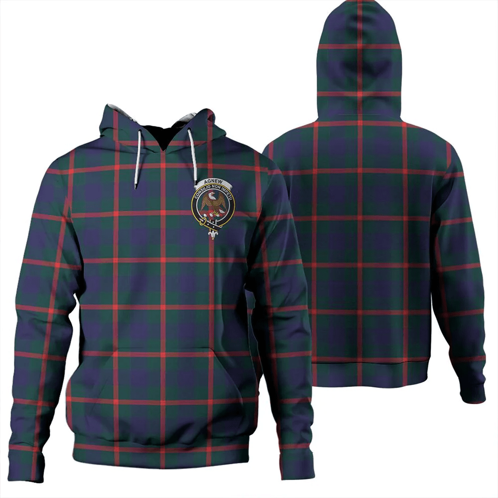 Clan Agnew Modern Tartan Hoodie Crest KBNWQDO4-1 Agnew Modern Tartan Hoodies   