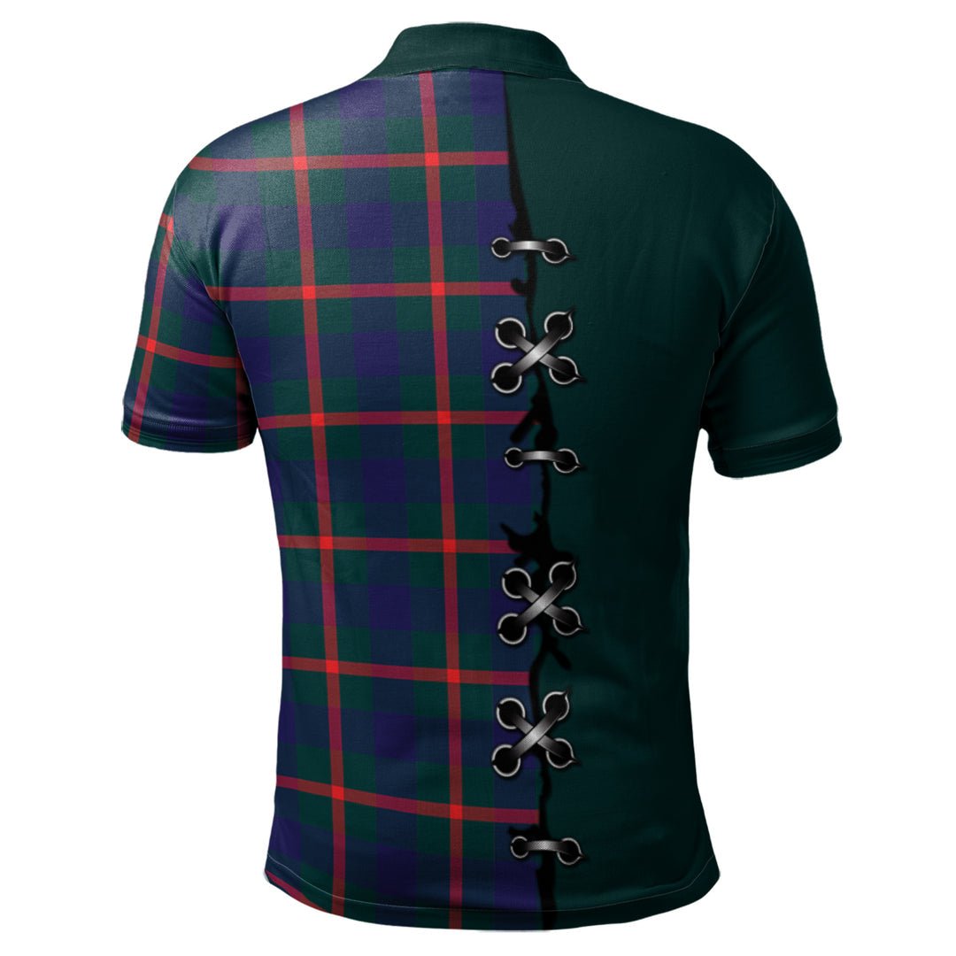 Clan Agnew Modern Tartan Polo Shirt - Lion Rampant And Celtic Thistle Style LQ56 Agnew Modern Tartan Tartan Polo   