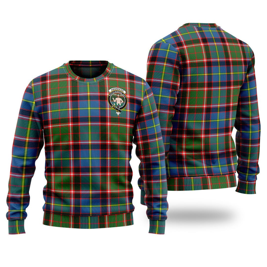 Clan Aikenhead Tartan Christmas Ugly Sweater FC57 Aikenhead Tartan Tartan Sweater   